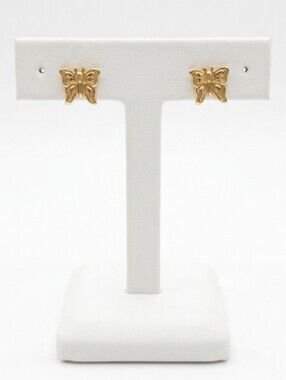 10k Gold Butterfly Stud Earrings [5.5mm]